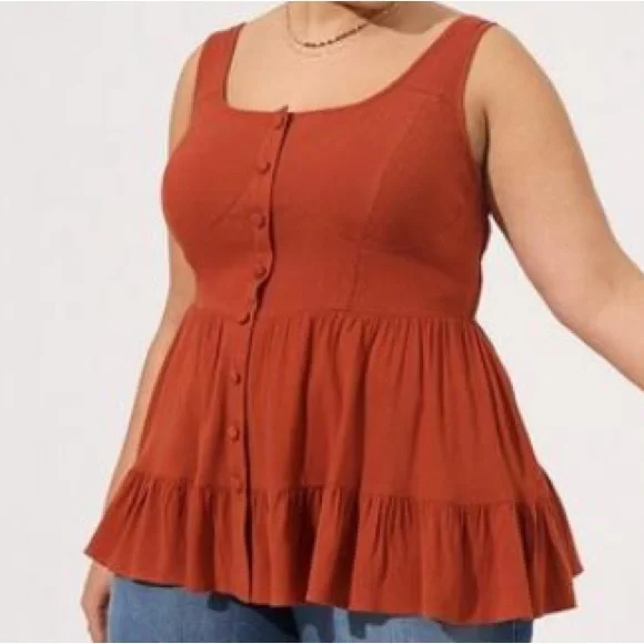 Torrid Fit and Flare Rayon Tank 2X - Picture 2 of 2